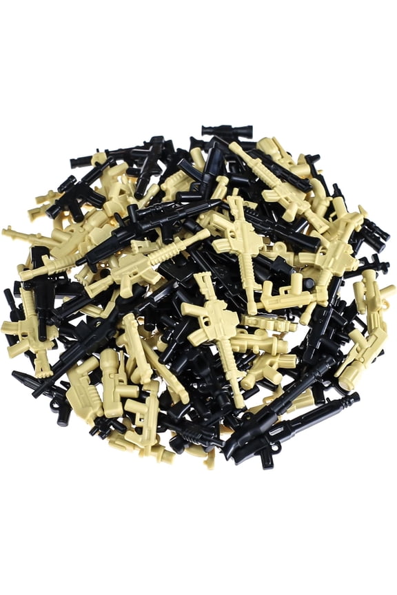 100 Pcs Military-Guns-Set Weapons-Pack Army-Parts Compatible with Major Brand Mini Figure WW2-Soldier-Toys Accessories