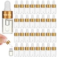 thumbnail image 1 of 100 Pcs Mini Glass Dropper Bottle, Essential Oil Dropping Bottles, Empty Travel Sample Vials, Tiny Glass Storage Jars with Droppers, incture Bottles with Caps for Perfume, Cosmetic Liquid, 1 of 5