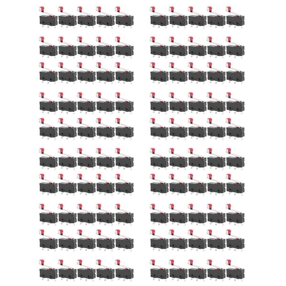 100 Pcs Mini Micro-Limit Switch Roller Lever Arm SPDT Snap Action LOT