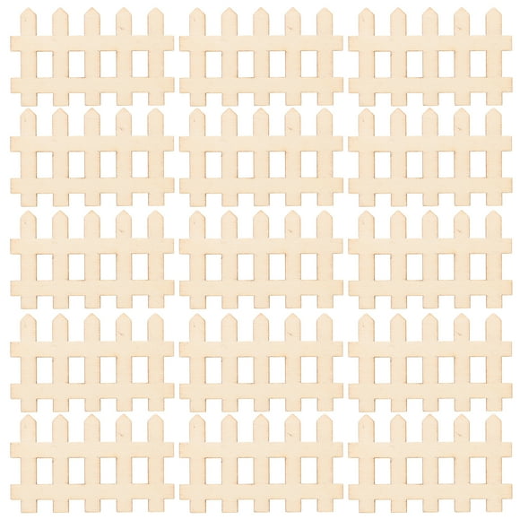 100 Pcs Mini Picket Fence for Garden Miniature Ornament Decor