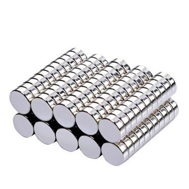 100 Pcs Mini Rare Earth Magnets - Strong, 6x2mm, for Whiteboards etc., Versatile