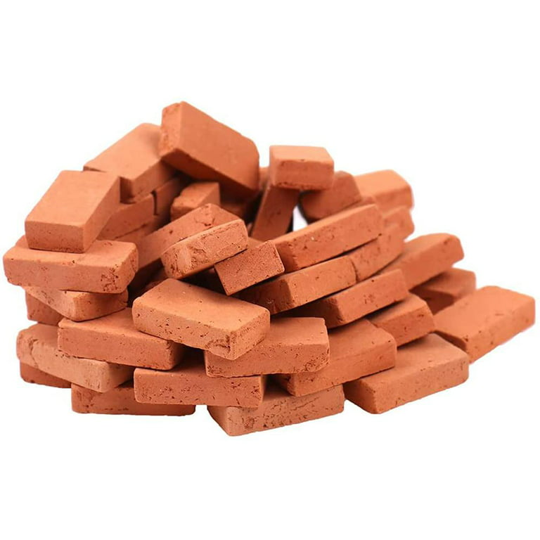 Cayway 420 PCS Mini Red Wall Bricks, 420PCS Mini Bricks Tiny Bricks for  Landscaping, Miniature Bricks Figurine Fake Bricks for Dollhouse Mini  Garden