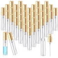 thumbnail image 1 of 200 Pcs Mini Spray Bottles 5 ml Clear Glass Perfume Bottles Refillable Fine Mist Perfume Atomizer Portable Empty Sample Containers for Cleaning, Essential Oils, Travel (Gold Cap), 1 of 8