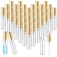 thumbnail image 1 of 100 Pcs Mini Spray Bottles 5 ml Clear Glass Perfume Bottles Refillable Fine Mist Perfume Atomizer Portable Empty Sample Containers for Cleaning, Essential Oils, Travel (Gold Cap), 1 of 4