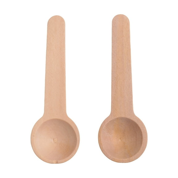100 Pcs Mini Wooden Salt Spoons for Spice Jam Honey Teas Sugar