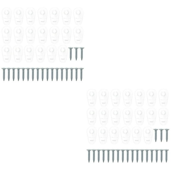 100 Pcs Mirrors Glass Mirror Glass Door Clips Holders Door Mirror Hanger Bracket Iron Abs