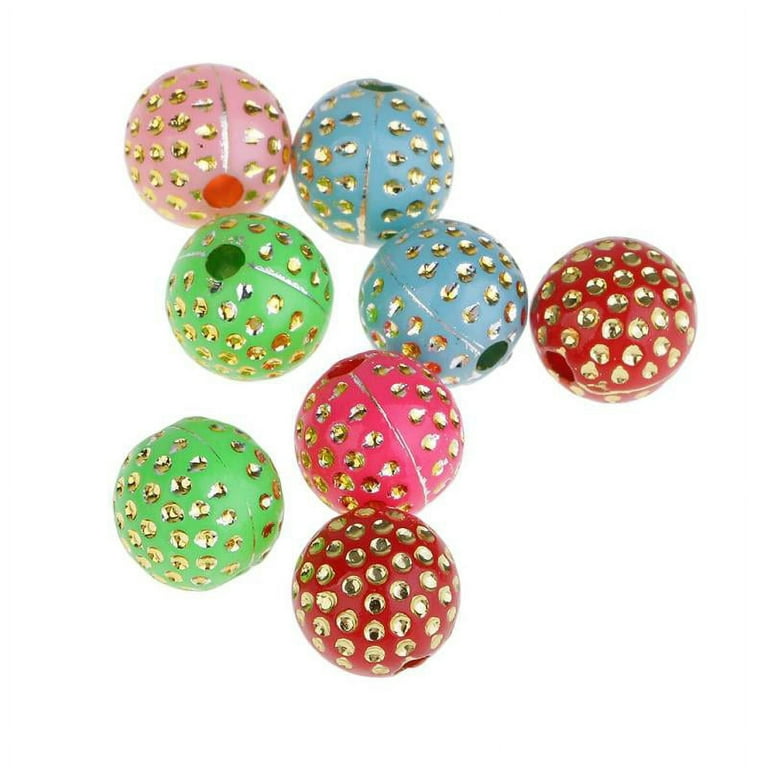 100 Pcs Mixed Beads Resin Rhinestone Bead for Jewelry Making Charm, Size: As described, Other