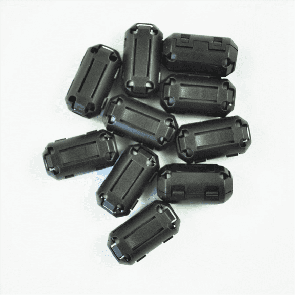 100 Pcs Movable 7mm Inner Diameter Black Ferrite Core Ring Cable Clip
