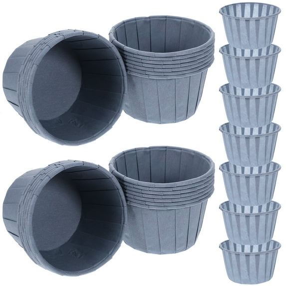 MLINS 100pcs Portable Paper Dessert Cups Cupcake Baking Bowls Hearresistant Paper Muffin Liners