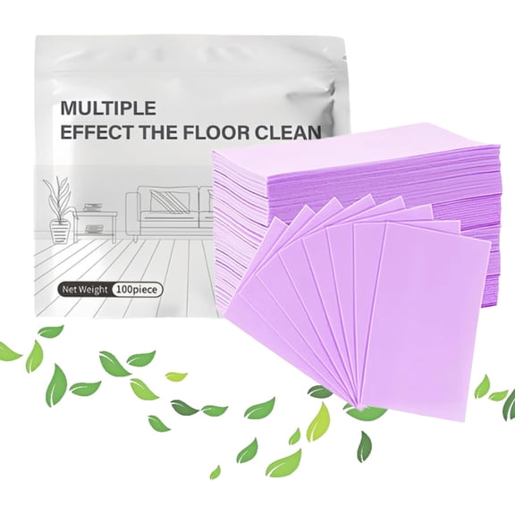 100 Pcs Multiple Effect the Floor Clean, Floor Cleaning Tablets for Hardwood Tile Laminate, Easy Mop Solution for Home Kitchen Bathroom Fresh Scent Experience (Lavender)