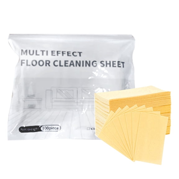 100 Pcs Multiple Effect the Floor Clean, Instant Dissolve Deep Cleaner, Blue Jasmine Scented Mop Refills for Hardwood, Tile & Laminate, Child & Pet Safe, Space-Saving Concentrated Formula