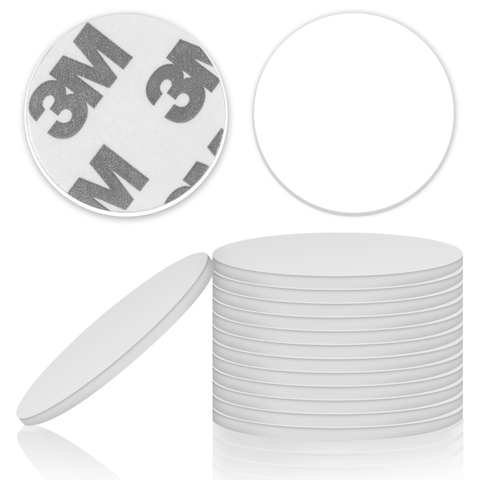 100 Pcs NFC Tags, Stickers Cards with Adhesive Back, Round Rewritable Cards, 504 Bytes Memory Compatible with NFC Enabled Phones (25mm)