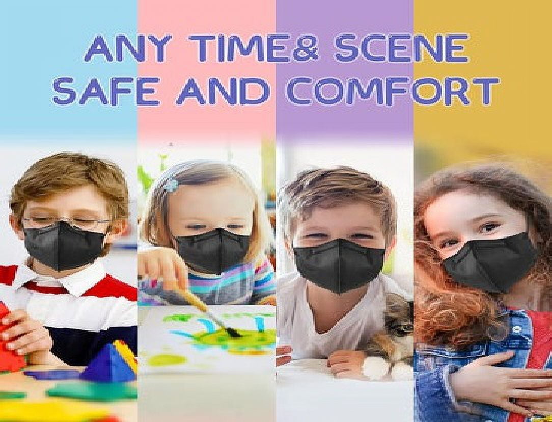 100 Pcs NK95 Kids Boy Girl Teens Face Mask Dental Cover 5 Layers Ear