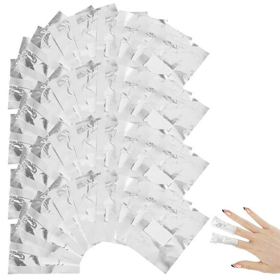 100 Pcs Nail Glue Remover, Gel Nail Aluminium Wraps GIXUSIL Gel Polish Remover Soak Off Finger Polish Remover Foils Wraps with Lint Free Cotton Pads for Soak off Gel Polish Removing