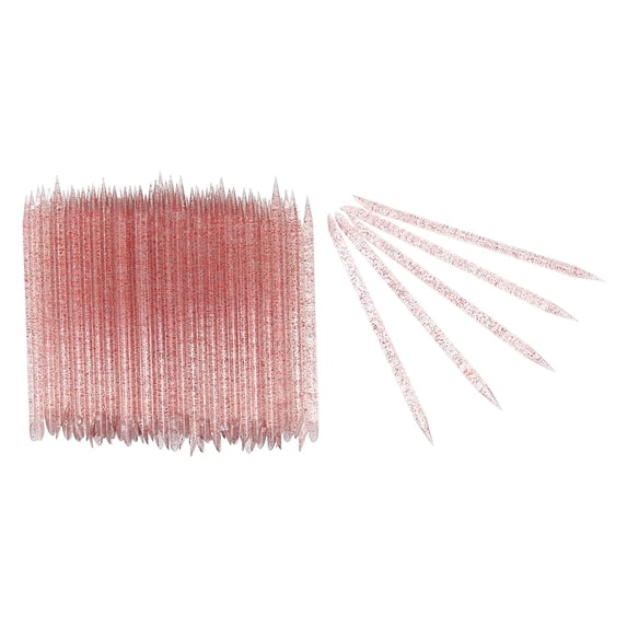 100 Pcs Nail Sticks, Double Sided Multi Functional Nail Cuticle Pusher & Dead Skin Remover Cleaning Sticks, Manicure Pedicure Tools for Nail Salon Home(Red)