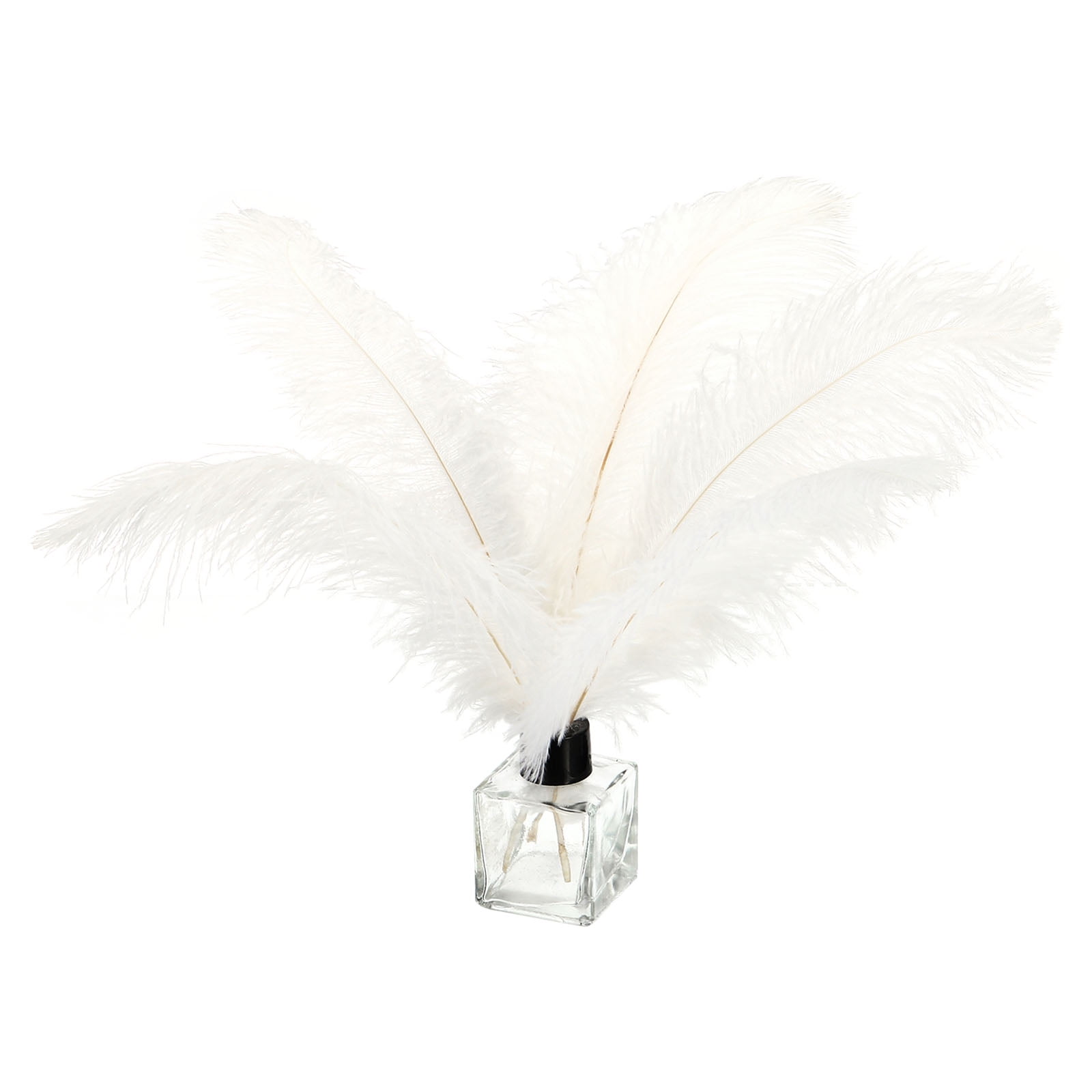 Uxcell 100 Pcs Natural Ostrich Feathers Bulk 8-10 Inch Large Ostrich Feathers for Crafts Home Decoration White
