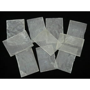 100 Pcs Natural Rectangle Capiz Sea Shell Blank Disc 1 1/2"