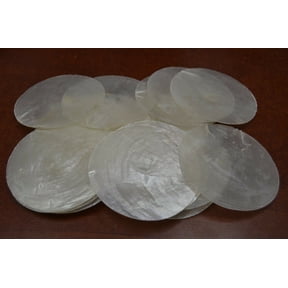 100 Pcs Natural Round Capiz Seashell Blank Disks 3"