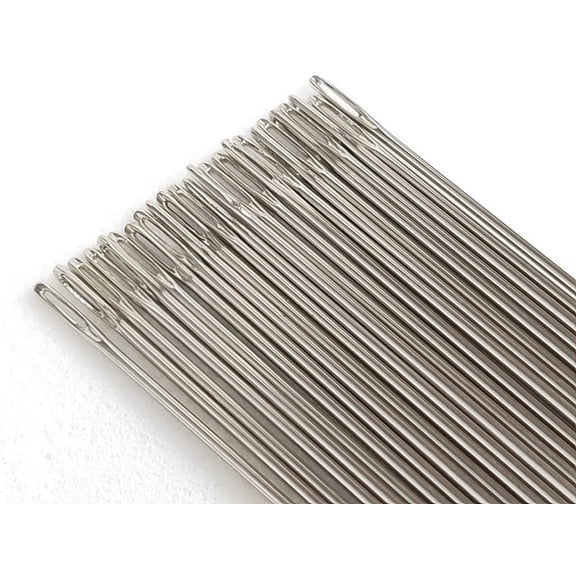 100 Pcs Needles Sewing Hand Embroidery No.7 Thread Quilting Cross Stitch Beading 2.25 Inch Long Straight Sharp Needle Kit Craft Lampwork, Silver, 2.25 inches in length
