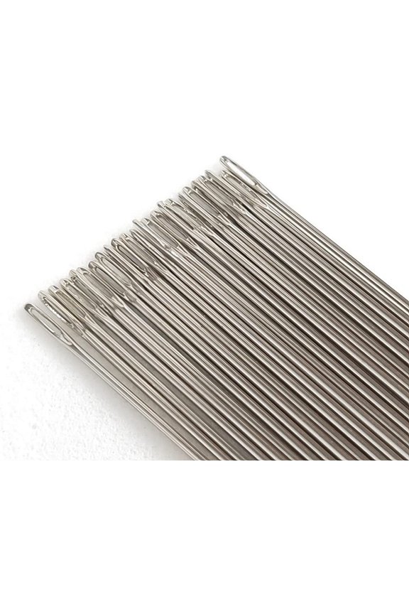 100 Pcs Needles Sewing Hand Embroidery No.7 Thread Quilting Cross Stitch Beading 2.25 Inch Long Straight Sharp Needle Kit Craft Lampwork, Silver, 2.25 inches in length