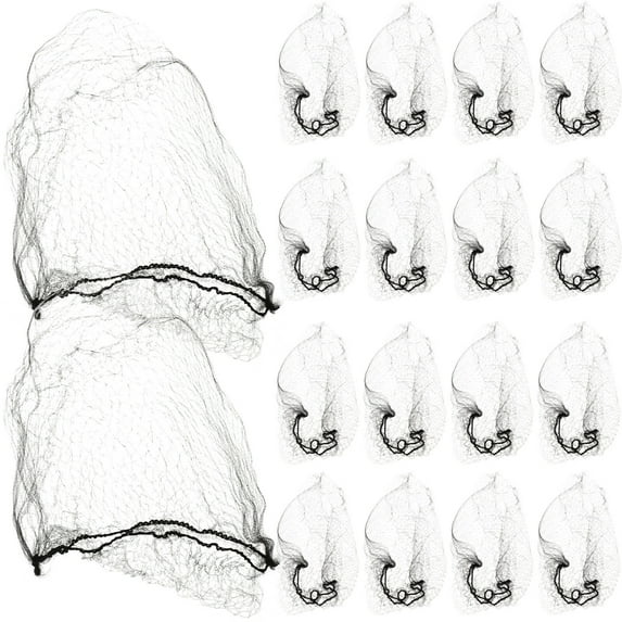 100 Pcs Nets White Headbands Hairbands Pink Hairnets Elastic Mesh Headgear Women's Miss Child