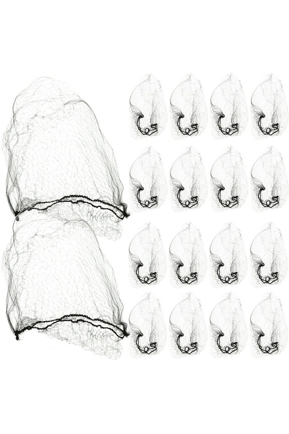 100 Pcs Nets White Headbands Hairbands Pink Hairnets Elastic Mesh Headgear Women's Miss Child