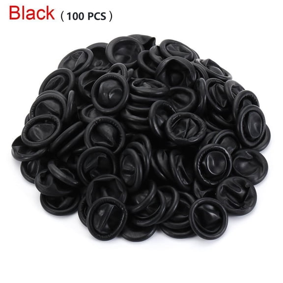 100 Pcs Non-Slip Finger Cots - Reusable Rubber Fingertip Covers for Electronics Repair, Static Safe, Flexible Latex for Nail Art, Jewelry Cleaning & Industrial Use(Black)