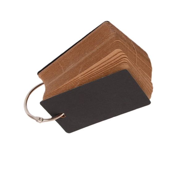UPKOCH Blank Note Cards with Binder Ring for Noting in Brown Color 100 Pcs Small Size