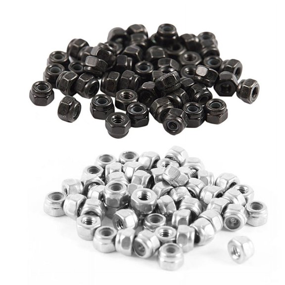 100 Pcs Nuts:50 Pcs M2 Zinc Plated Nylock Nylon Insert Hex Lock Nuts & 50 Pcs Hardware Hex Locknut M2 A2-70