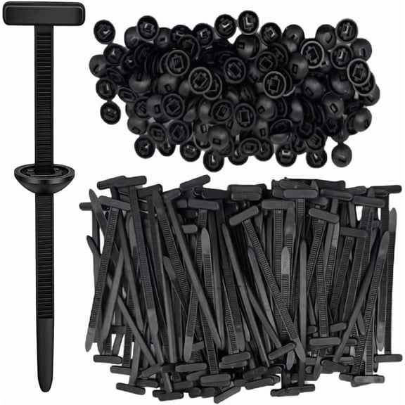 100 Pcs Nylon Universal Cable Tie Buckle T-Shaped,Plastic Rivets-2026 NEW Self-Locking Nylon Zip Ties Holder for Car Daily Repair Bumper Clips, Repairing Car Fenders Trunk Bumpers Automotive