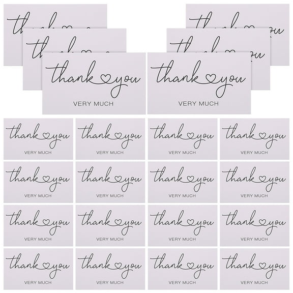 Raindrops Thank You Cards Bulk Small Business Use Paper 100Pcs 3.5x2.1x0.08in