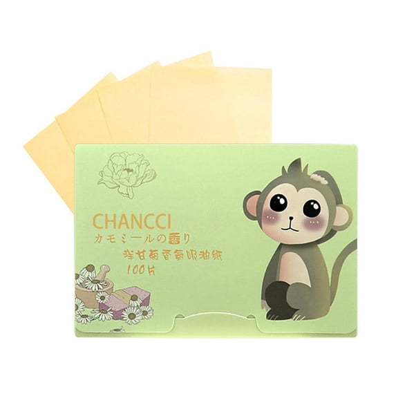 100 Pcs Oil Absorbing Paper Bamboo Charcoal Face Sheets