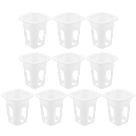 FUEENIRVA White Plastic Vegetable Basket with Slotted Mesh, PP Hydroponic Orchid Pots for Indoor and Outdoor Gardening