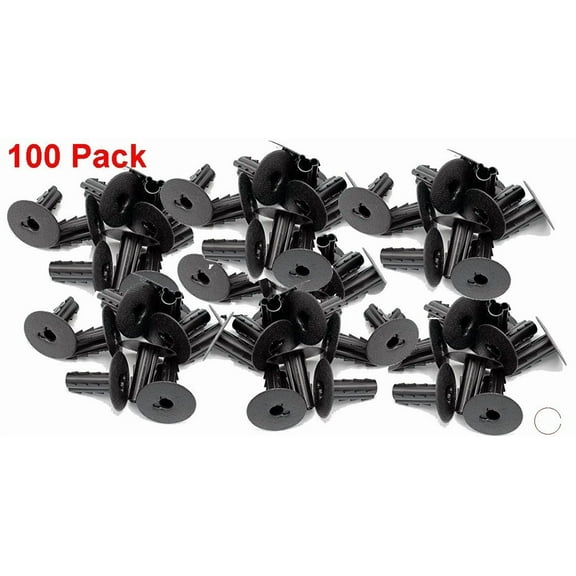 100 Pcs Pack Black Single Feed Thru Wall Bushing For Coax Coaxial Cable Rg6 Rg59