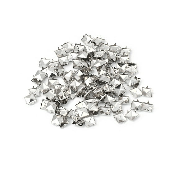 100 Pcs/Pack Metal Studs Square Rivets Leathercraft Spikes Nailheads Rivets Studs Square Studs Decorative Rivets