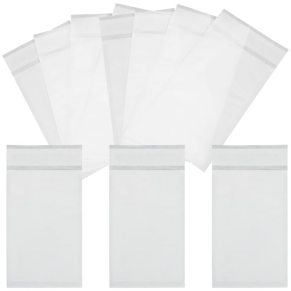 100 Pcs Packaging Paper Self Adhesive Wax Paper Bags Self Sealing Wax Bags Wax Paper Packaging Bags Waxed Paper Bags Clothing White Stencil