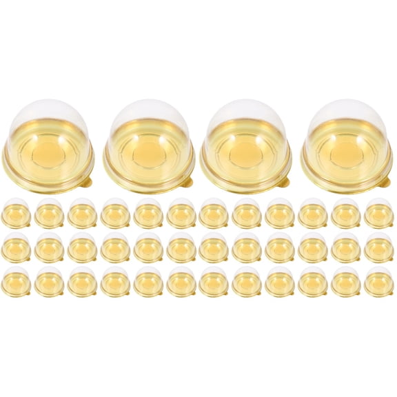 FENGGUIQU 100-Pack Mini Cake Boxes with Clear Lids, Transparent Dessert Containers for Bakers and Event Organizers