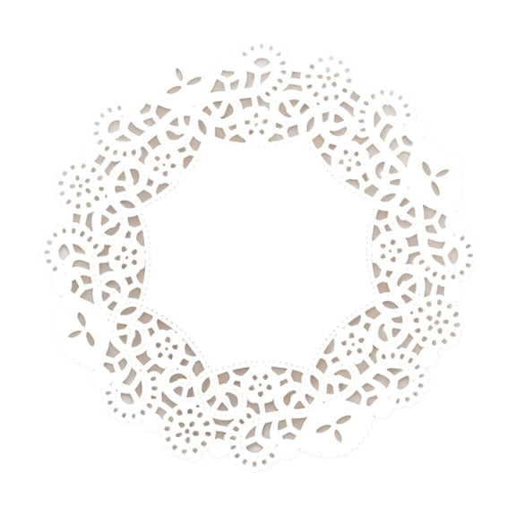 100 Pcs Paper Lace Doilies,6.5 Inch Disposable Paper Circular Placemats | Non-Stick Cake Liners | Decorative Placemats for Cakes Desserts Arrangements Table Setting