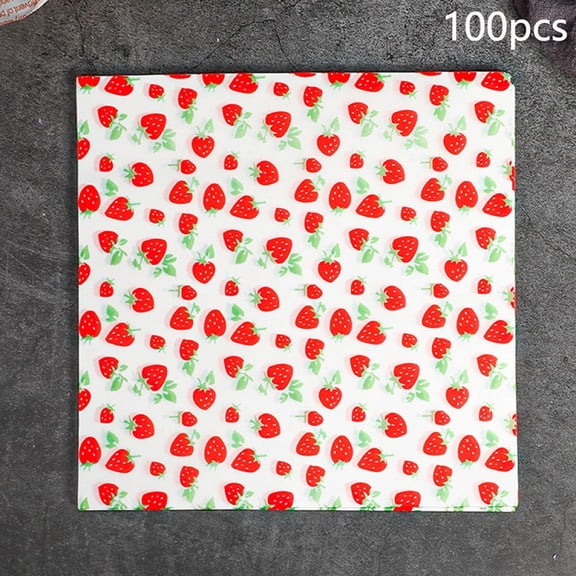 100 Pcs Paper Liners Sandwich Wrapping Paper 7 Colors Wax Paper Sheets For BBQ Picnic Festival Party Fast Food