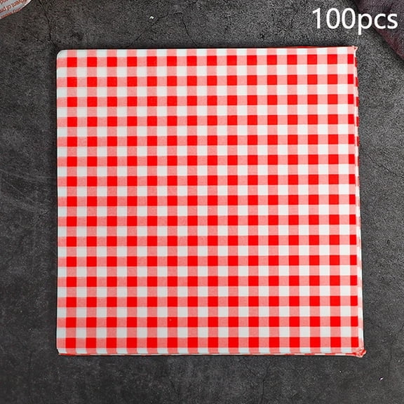 100 Pcs Paper Liners Sandwich Wrapping Paper 7 Colors Wax Paper Sheets For BBQ Picnic Festival Party Fast Food