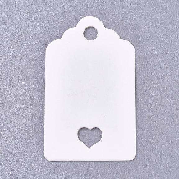 100 Pcs Paper Price Tags Hang Tags Rectangle with Heart Paper Gift Tag Present Tags Thanksgiving Christmas Day for Gift Wrapping Arts and Crafts Wedding