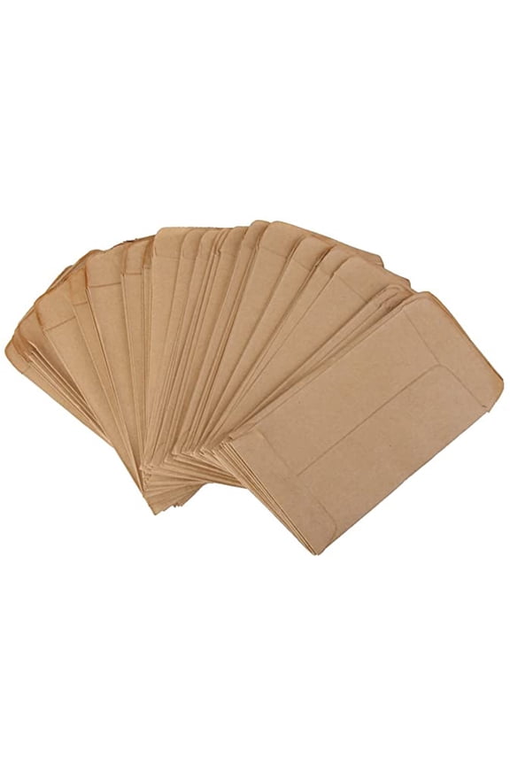 100 Pcs Paper Sandwich Bags, Compostable Food Grade Unbleached Kraft Paper, Brown Flat Mini Kraft Paper Bags for Bakery, Cookies, Treats, Snacks, Sandwiches