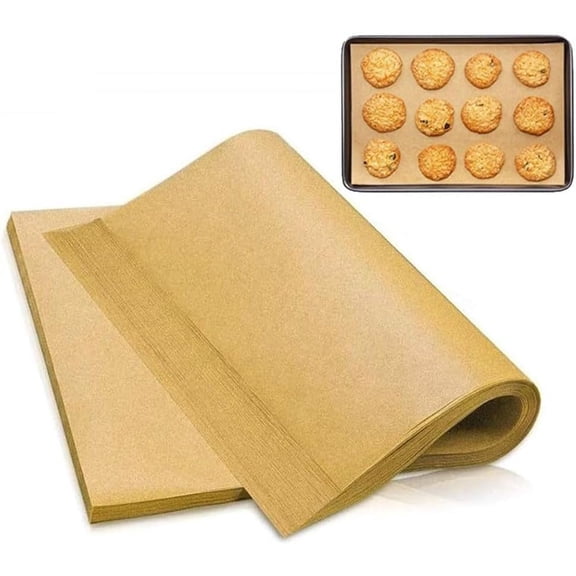 100 Pcs Parchment Paper Baking Sheets, 10x14 Inches Non-Stick Precut Unbleached for Grilling Air Fryer Steaming Bread Cup Cake Cookie