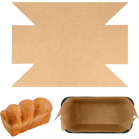100 Pcs Parchment Paper Loaf Pan Liners for Baking Bread 9x5 in Loaf Pan Parchment Liners Disposable Non-Stick Bread Pan Liners Loaf Liners for Baking Toast Bread
