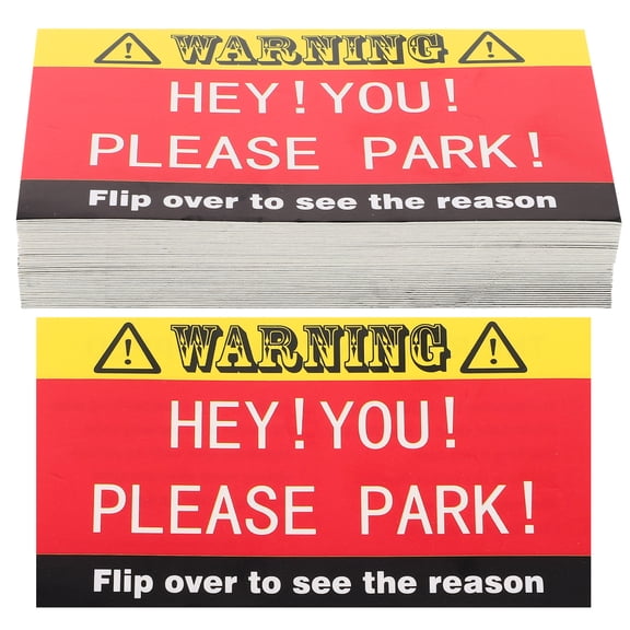100 Pcs Parking Violation Card Bad Cards Truck Signs Stickers for Trucks