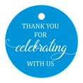 thumbnail image 1 of 100 Pcs Personalized Round Paper Tags - Thank You For Celebrating With Us Wedding Favor Gift Hang Tags Circle, 1 of 1