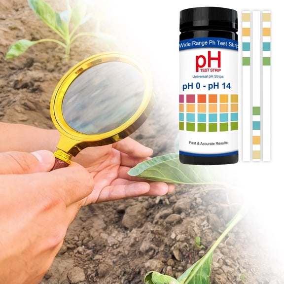 100 Pcs Ph Test Strips 0-14, Universal Indicator Paper For Water And Soil, Ph Testing Kit For Home And Garden,11.2X4.6Cm