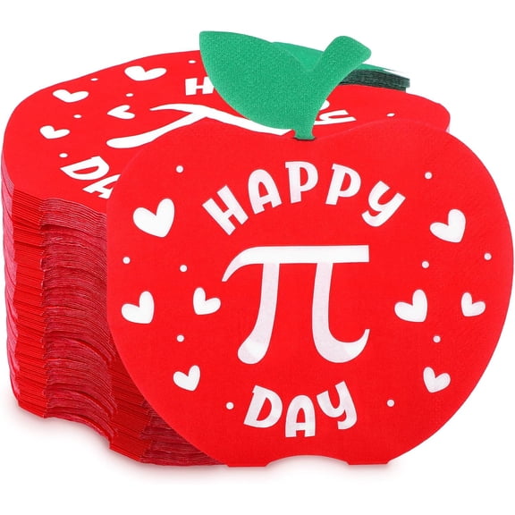 100 Pcs Pi Symbol Napkins Happy Pi Day Decorations Math Theme Party Supplies 3.14 Pi Napkin Paper for Students Teacher School Classroom Math Lover Birthday International Mathematics Day Party Favor
