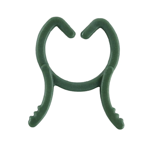 100 Pcs Garden Clips for Supporting Flower, Vine, and Vegetable Stems - Dark Green Fixing Clips for Stalks and Grow Garden Tool Accessories (A)