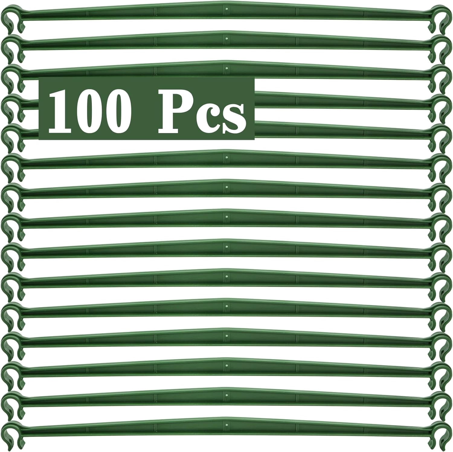 100 Pcs Plant Stake Arms for Tomato Cage, 11.8” Expandable Plant Supports Trellis Connector with 2 Buckles for 11mm Diameter Plant Stake, for Climbing Plants, Tomato, Vegetable, Indoor&Outdoor